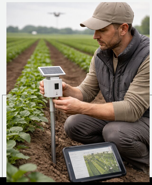 IoT мониторинг сельскохозяйственных полей и контроля в Чебаркуле